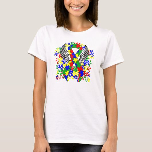 puzzellint met vleugels t-shirt (Voorkant)