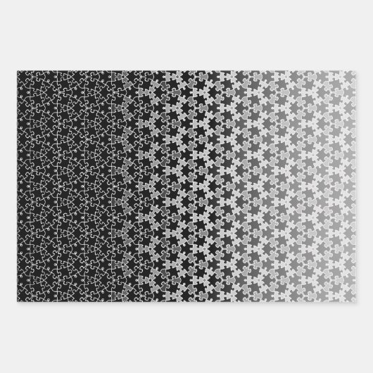 Puzzelpaalpapier, set van 3 inpakpapier vel (Voorkant 2)