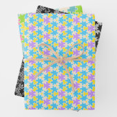 Puzzelpaalpapier, set van 3 inpakpapier vel (In situ)