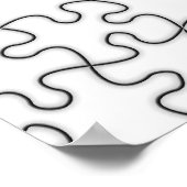 Puzzelpatroon (voeg uw Afbeelding toe) Poster (Hoek)