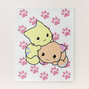Puzzelroze pokken katten Kittens Legpuzzel