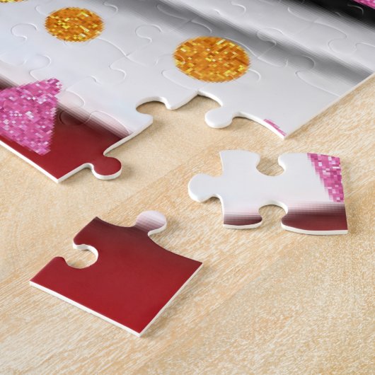 Puzzels Abstract Rood Zwart Wit (Zijkant)