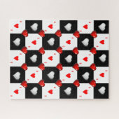 Puzzels Ace Hearts, kaarten spelen Rode harten (Horizontaal)