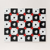 Puzzels Ace Spades, speelkaarten, harten (Horizontaal)