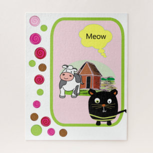 Puzzels Boerderij Kat Meow Koe