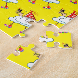 Puzzels Diverse Kleuren Gele IPhone Tekst Cloud