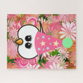 Puzzels Floral roze boomkorren (Horizontaal)