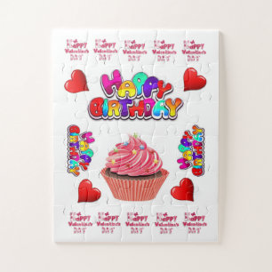 Puzzels Gelukkige Valentijnsdag Gelukkige Verjaard