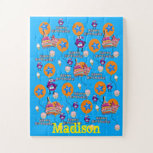 Puzzels, Happy 6th Birthday, Blue Legpuzzel