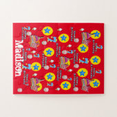 Puzzels, Happy 7th Birthday, #7 Birthday Red Legpuzzel (Horizontaal)