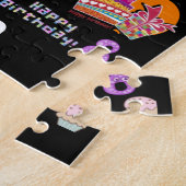 Puzzels, Happy 8th Birthday, #8 Birthday Black Legpuzzel (Zijkant)
