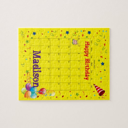 Puzzels, Happy Birthday March 2022 Jigzaag Puzzle Legpuzzel (Horizontaal)