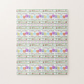 Puzzels Kleurrijke Gelukkige Verjaardag Vrolijk Ke (Verticaal)