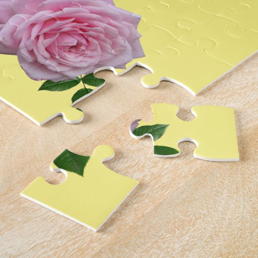 Puzzels Koe Roze rozen Chocolade (Zijkant)