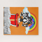 Puzzels Oranje katten Regenboog (Horizontaal)