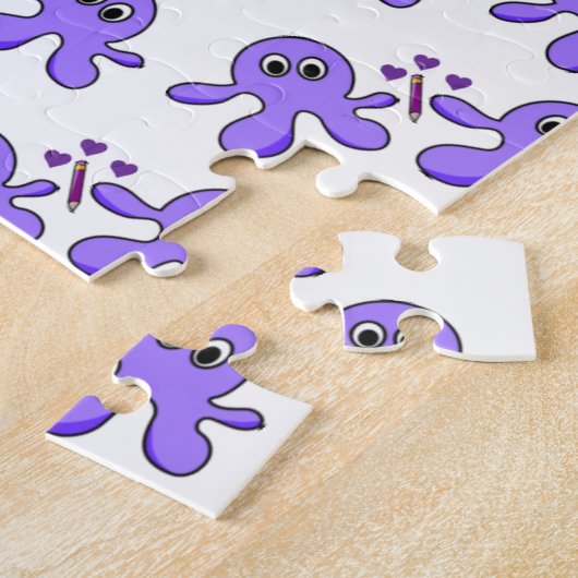 Puzzels Paarse octopus (Zijkant)