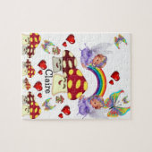 Puzzels-paddenstoel, Angels, Rainbows-vlinder Legpuzzel (Horizontaal)