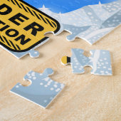 Puzzels Polar Beer onder bouwwolken (Zijkant)