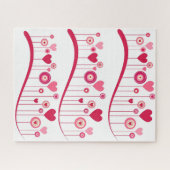 Puzzels Roze Rode Harten Gelukkige Valentijnsdag (Horizontaal)