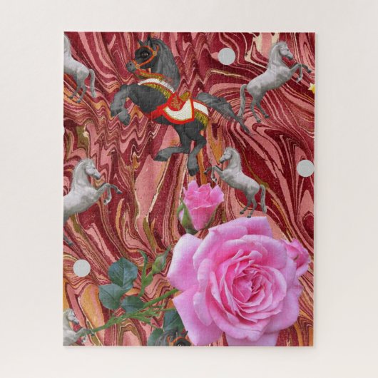 Puzzels Roze roze paardpaarden (Verticaal)