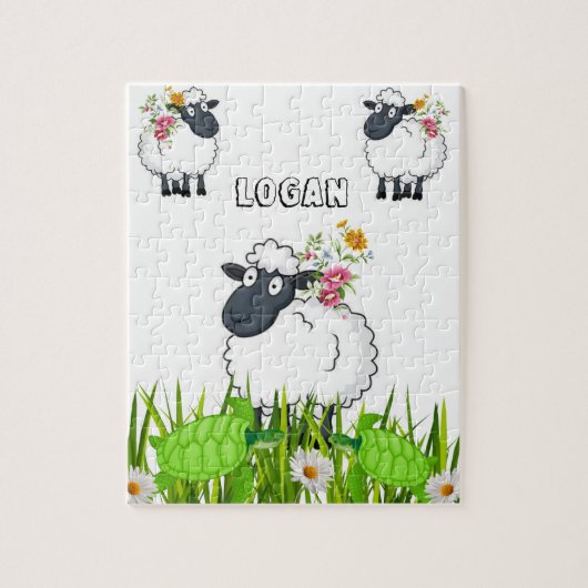 Puzzels Sheep Turtles Floral (Verticaal)