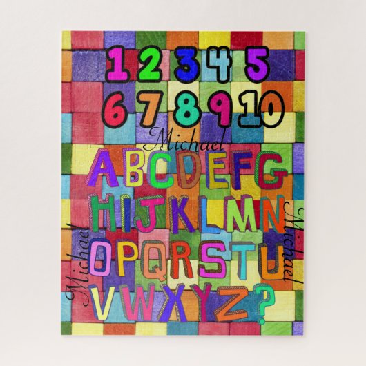 Puzzels Square Colors Numbers Alphabet (Verticaal)