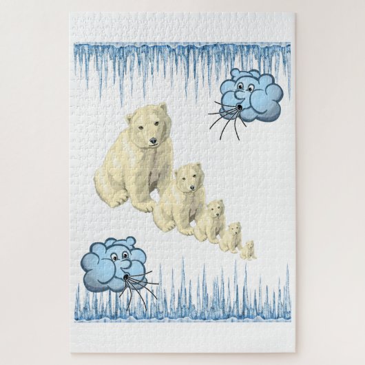 Puzzels Uitdagend Wit Polar Beer (Verticaal)