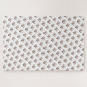Puzzels Uitdagende Witte Bloemen Witte Kitty Cat (Horizontaal)
