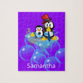 Puzzels White en Black Penguins Yellow Ducks Bath (Verticaal)