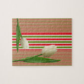 Puzzels White Tulps Red en White Stripes (Horizontaal)