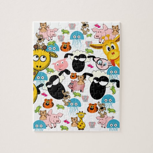 Puzzels Zoo Animals Varkens Giraffe (Verticaal)