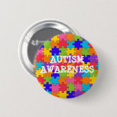 Puzzelstuk Autisme Bewustzijn BUTTON (Voorkant /achterkant)