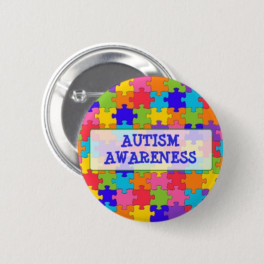 Puzzelstuk Autisme Bewustzijn BUTTON (Voorkant /achterkant)