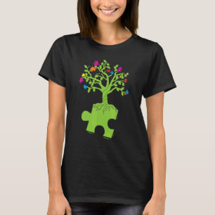 Puzzelstuk Boom Autisme Bewustzijn & Steun T-shirt
