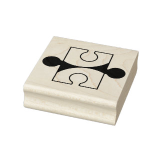 puzzelstuk rubberstempel