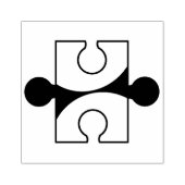 puzzelstuk 	rubberstempel (Afrduk)