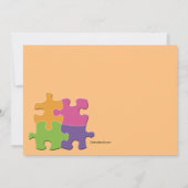 Puzzelstukfoto-uitnodiging Kaart (Achterkant)