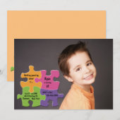 Puzzelstukfoto-uitnodiging Kaart (Voorkant / Achterkant)
