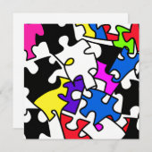 puzzelstukjes feestdagenkaart (Voorkant / Achterkant)