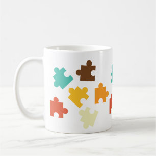 puzzelstukjes koffiemok