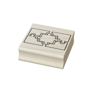 puzzelstukjes kunststempel rubberstempel