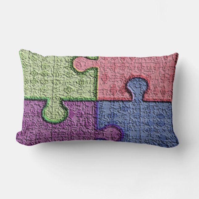 puzzelstukjes kussen (Voorkant)