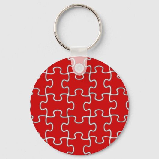 puzzelstukjes rood sleutelhanger (Voorkant)