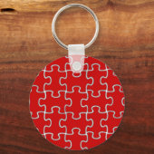 puzzelstukjes rood sleutelhanger (Voorkant)