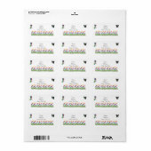 puzzelstukjes tuinAdresetiketten Etiket (Full Sheet)