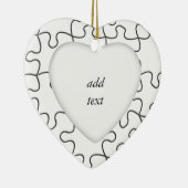 Puzzelstukken (achtergrondkleur of Afbeelding toev Keramisch Ornament (Rechts)