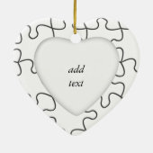 Puzzelstukken (achtergrondkleur of Afbeelding toev Keramisch Ornament (Achterkant)