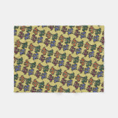 Puzzelstukken Fleece Dekbed Deken (Voorkant (Horizontaal))