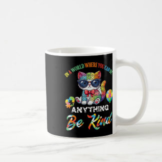 Puzzelstukken Kat In Een Wereld Waar Je Alles Kan Koffiemok