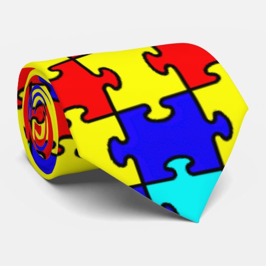 puzzelstukstropdas stropdas (Opgerold)